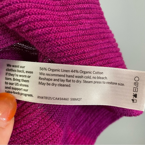 EILEEN FISHER Bateau Neck Box Top SZ/Med - Picture 4 of 7